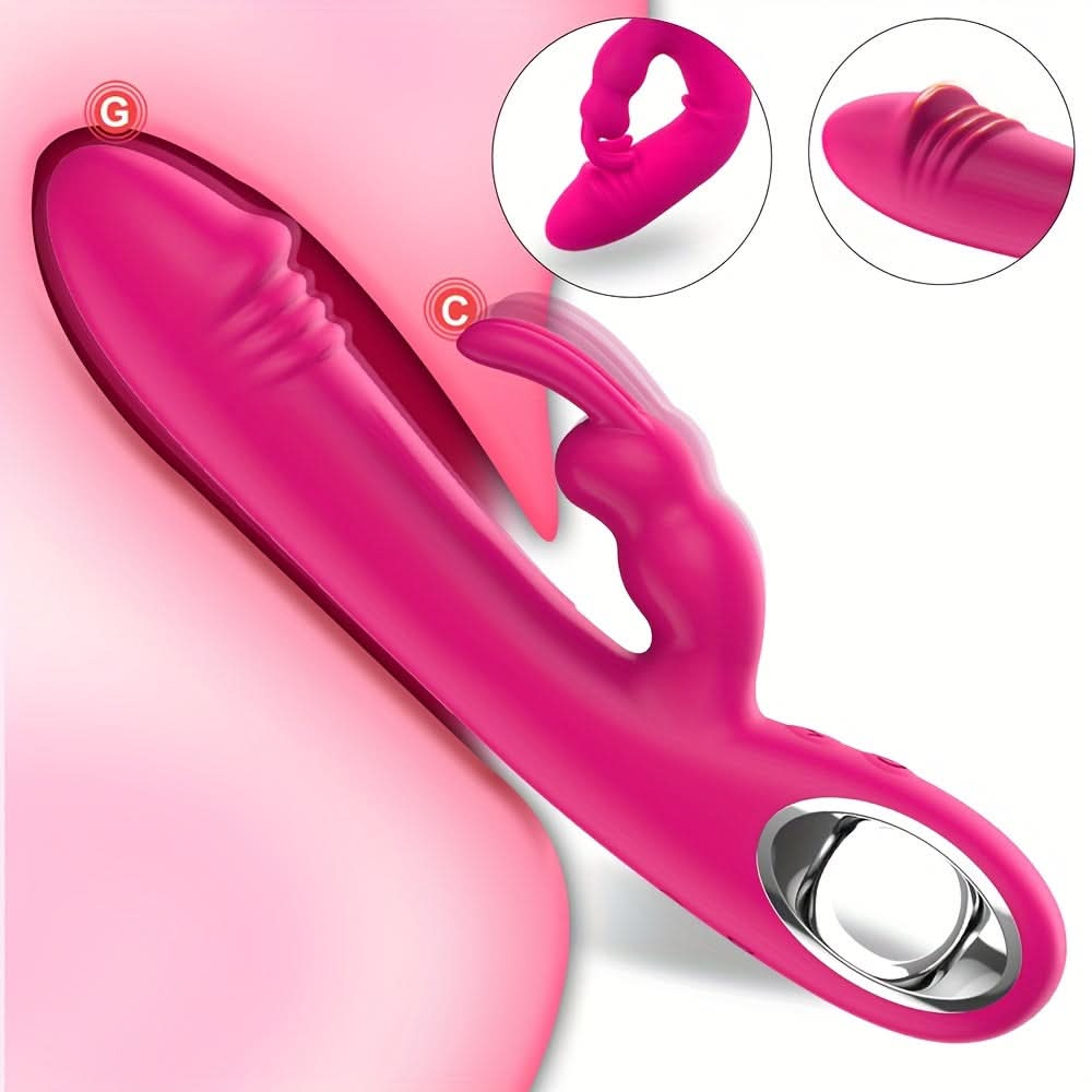 1pc Rabbit Vibrator G - spot Vibrating Massager 10 Frequency Strong Vibration Dual Head Simulation Dildo Clitoral Vaginal Stimulator Female Pleasure Flirting Sex Toys - LustMia