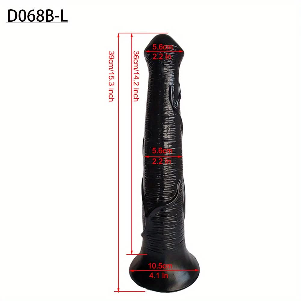 1pc Black Horse Dildo Realistic Animal Dildos With Suction Cup Monster Butt Plug Anal Plug Anal Sex Toys For Men Women Lesbian Gay Pleasure - LustMia