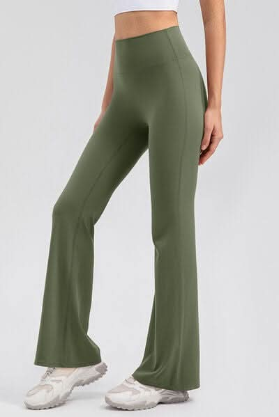 High Waist Straight Active Pants - LustMia