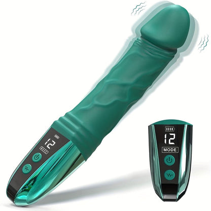 Realistic G Spot Vibrator with LED 12 Modes - LustMia