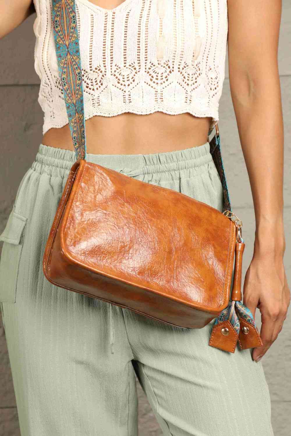 Adored PU Leather Shoulder Bag - LustMia