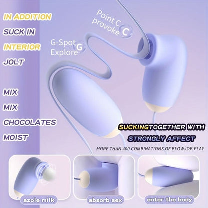 Silent Strong 2in1 Vibrator with 12 Modes - LustMia