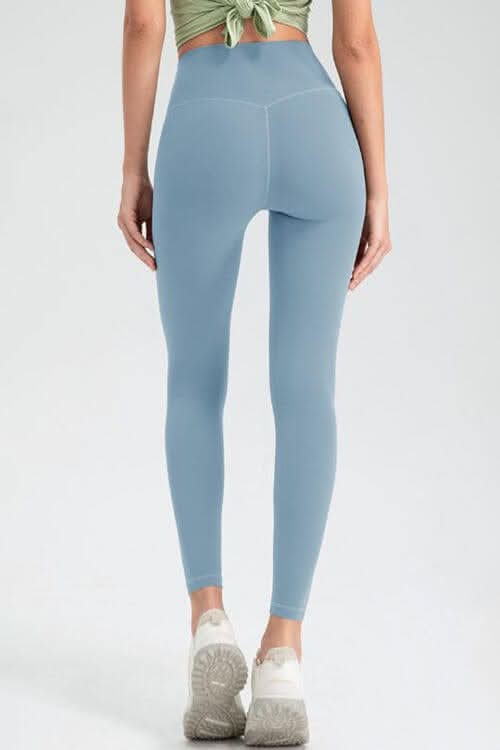 Wide Waistband High Waist Sport Leggings - LustMia