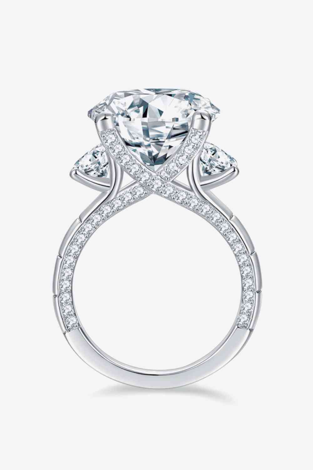 8.6 Carat Moissanite Platinum - Plated Ring - LustMia