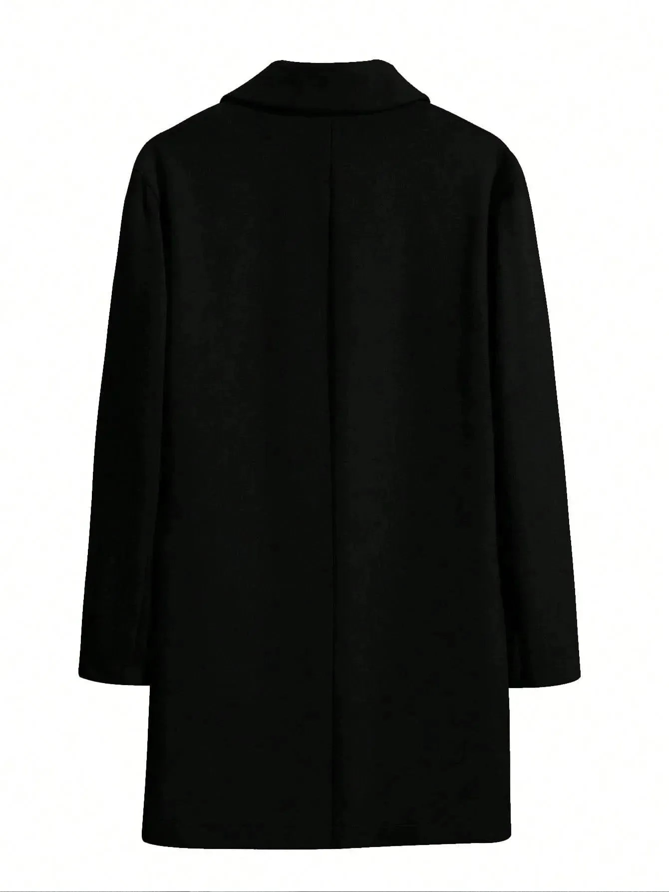 Manfinity Mode Men'S Shirt Collar Lapel Woolen Coat - LustMia