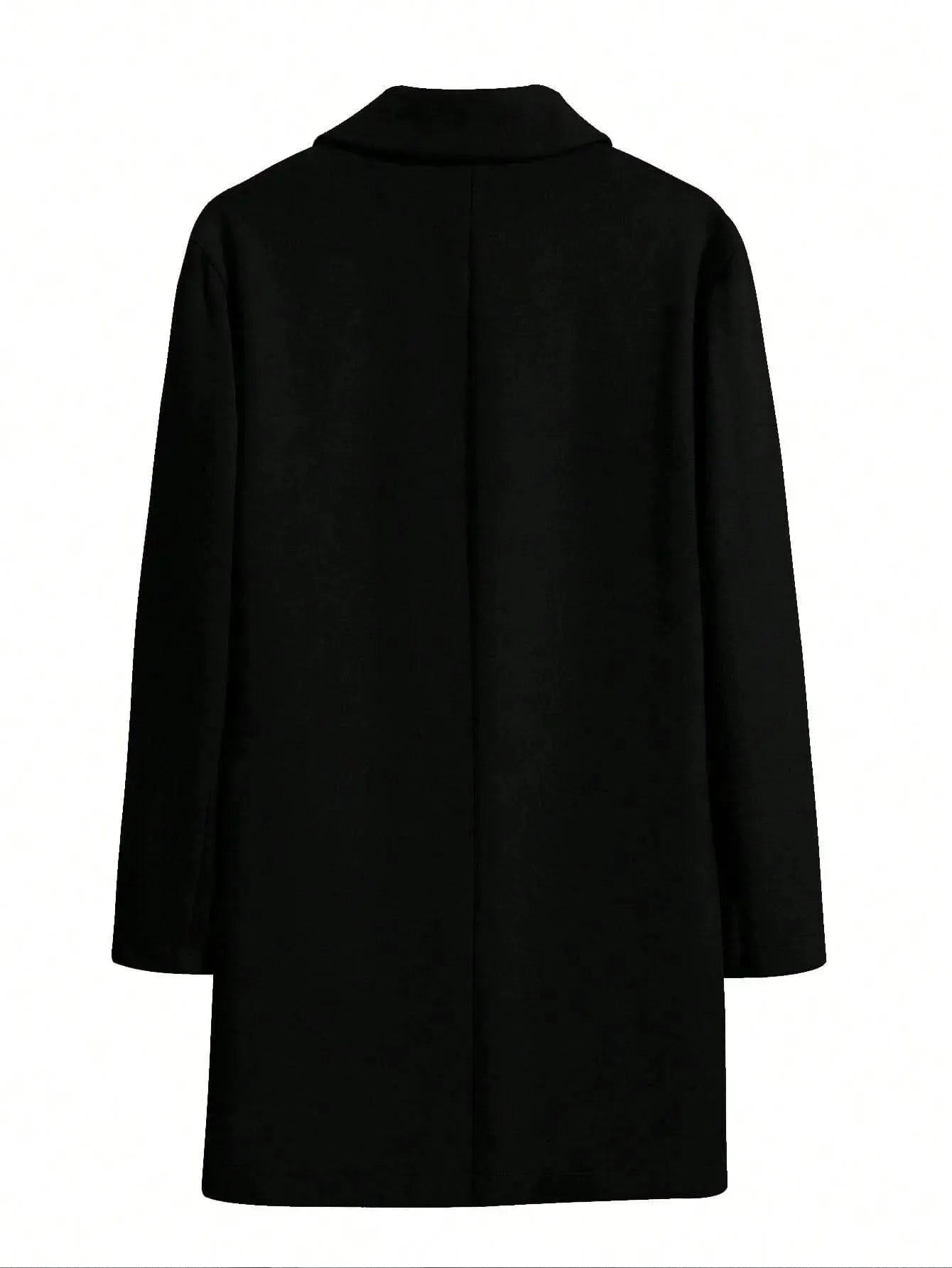 Manfinity Mode Men'S Shirt Collar Lapel Woolen Coat - LustMia