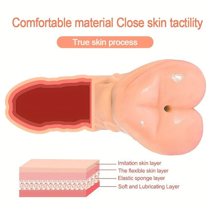 1pc 8.7in Unisex Realistic Dildo, Double - layer Process For Hardness, Male Masturbation Cup, Dual - entry For Male And Female Couples, Home Adult Products For Fun, Can Be Reused And Stretched - LustMia