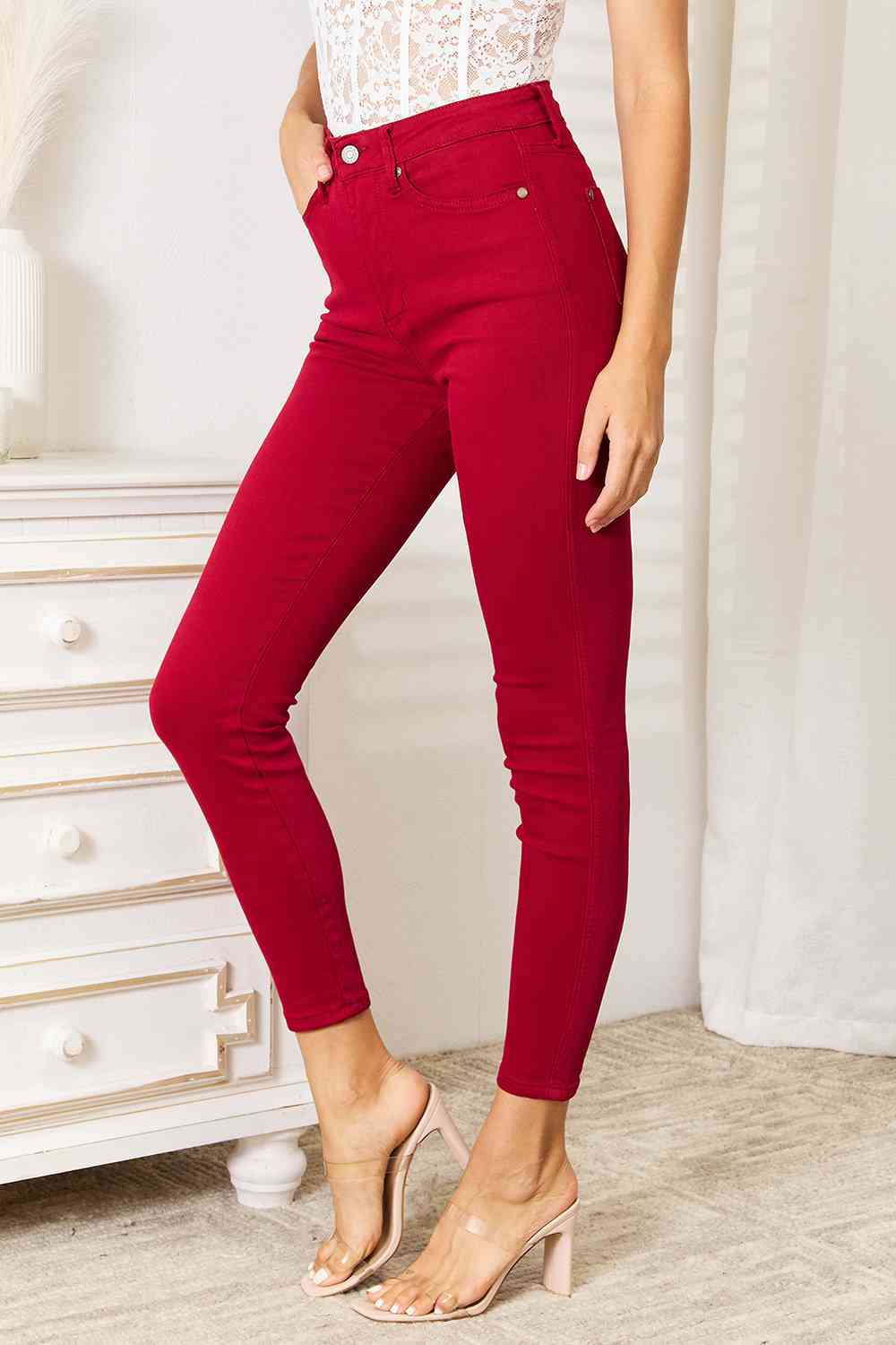 Judy Blue Full Size High Waist Tummy Control Skinny Jeans - LustMia