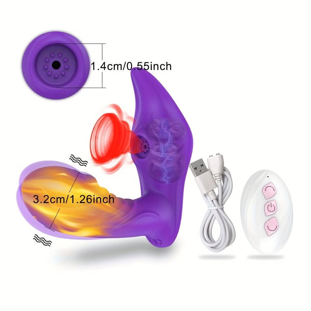 Wireless Remote Control Heating Sucking Vibrator for Women Couples - LustMia