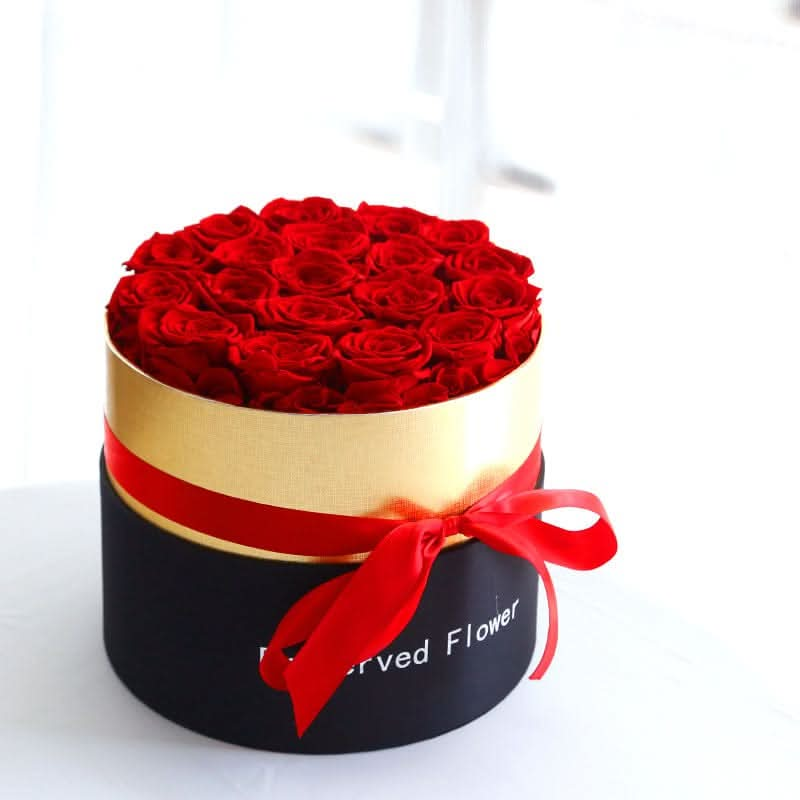 Eternal Roses In Box Preserved Real Rose Flowers With Box Set Valentines Day Gift Romantic Artificial Flowers - LustMia