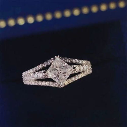 1 Carat Moissanite 925 Sterling Silver Ring - LustMia