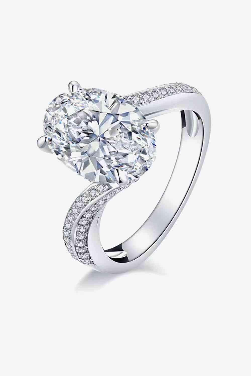 3 Carat Moissanite Side Stone Ring - LustMia