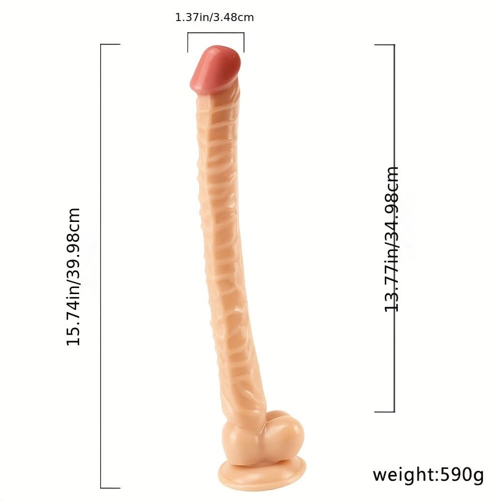 15.7in Dildo Realistic Penis Cock Female Masturbator, Giant Animal Dildo With Suction Cup, Anal Plug, Sex Toy For Women Men Adults - LustMia