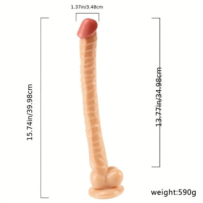 15.7in Dildo Realistic Penis Cock Female Masturbator, Giant Animal Dildo With Suction Cup, Anal Plug, Sex Toy For Women Men Adults - LustMia