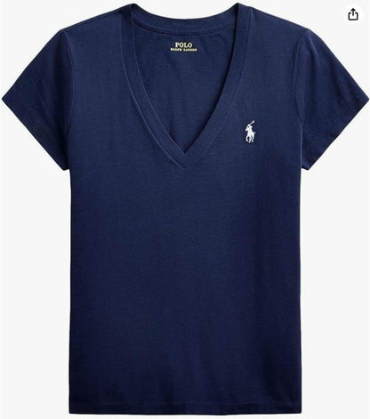 Polo RL Women's V - Neck Pony T-Shirt - LustMia