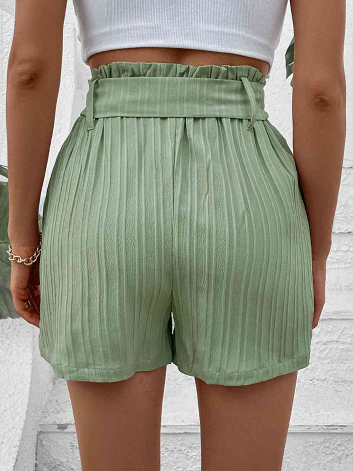 Belted Shorts with Pockets - LustMia