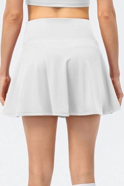 High Waist Wide Waistband Active Skirt - LustMia