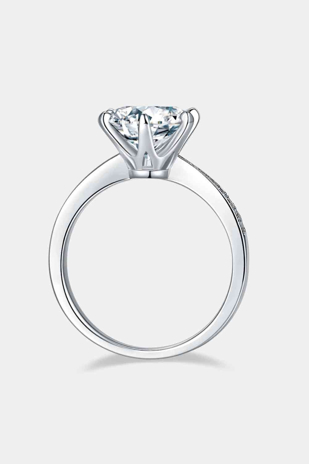 3 Carat Moissanite Side Stone Ring - LustMia