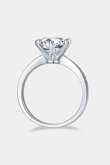 3 Carat Moissanite Side Stone Ring - LustMia