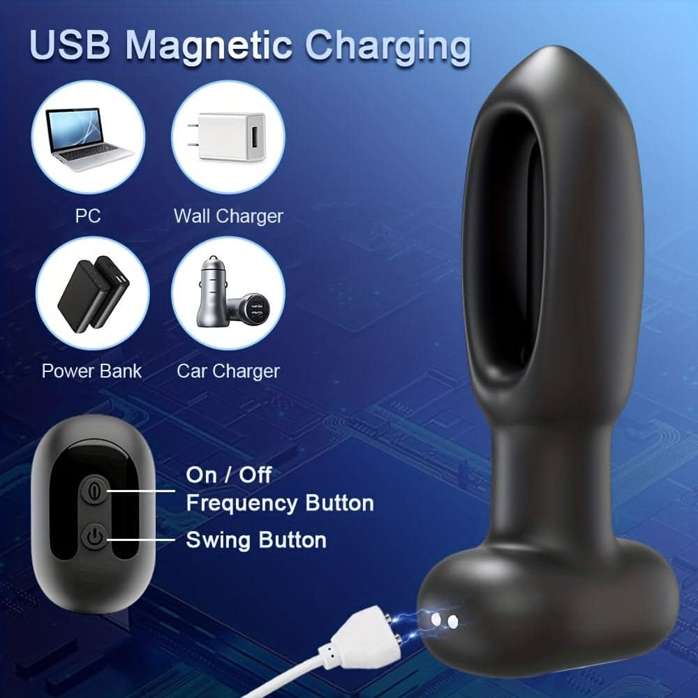 Smartphone Controlled Prostate Massager Vibrating Butt Plug - LustMia