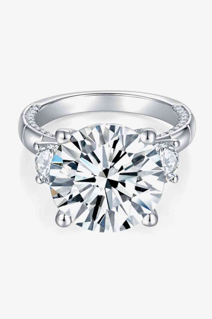 8.6 Carat Moissanite Platinum - Plated Ring - LustMia