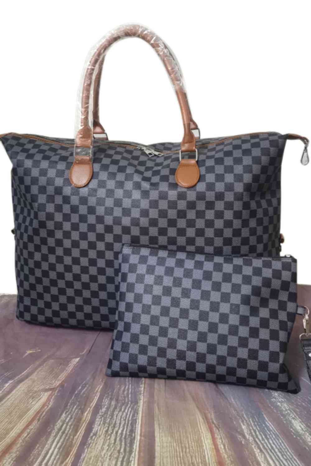 Checkered Two - Piece Bag Set - LustMia