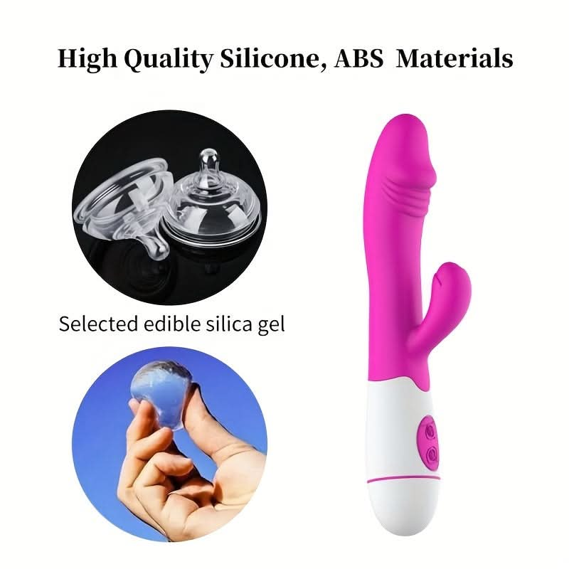 1pc AV Stick Vibrator 30 Frequencies Double Head Clitoris Vagina Masturbation Vibrator Massage Stick Sex Toy For Women - LustMia