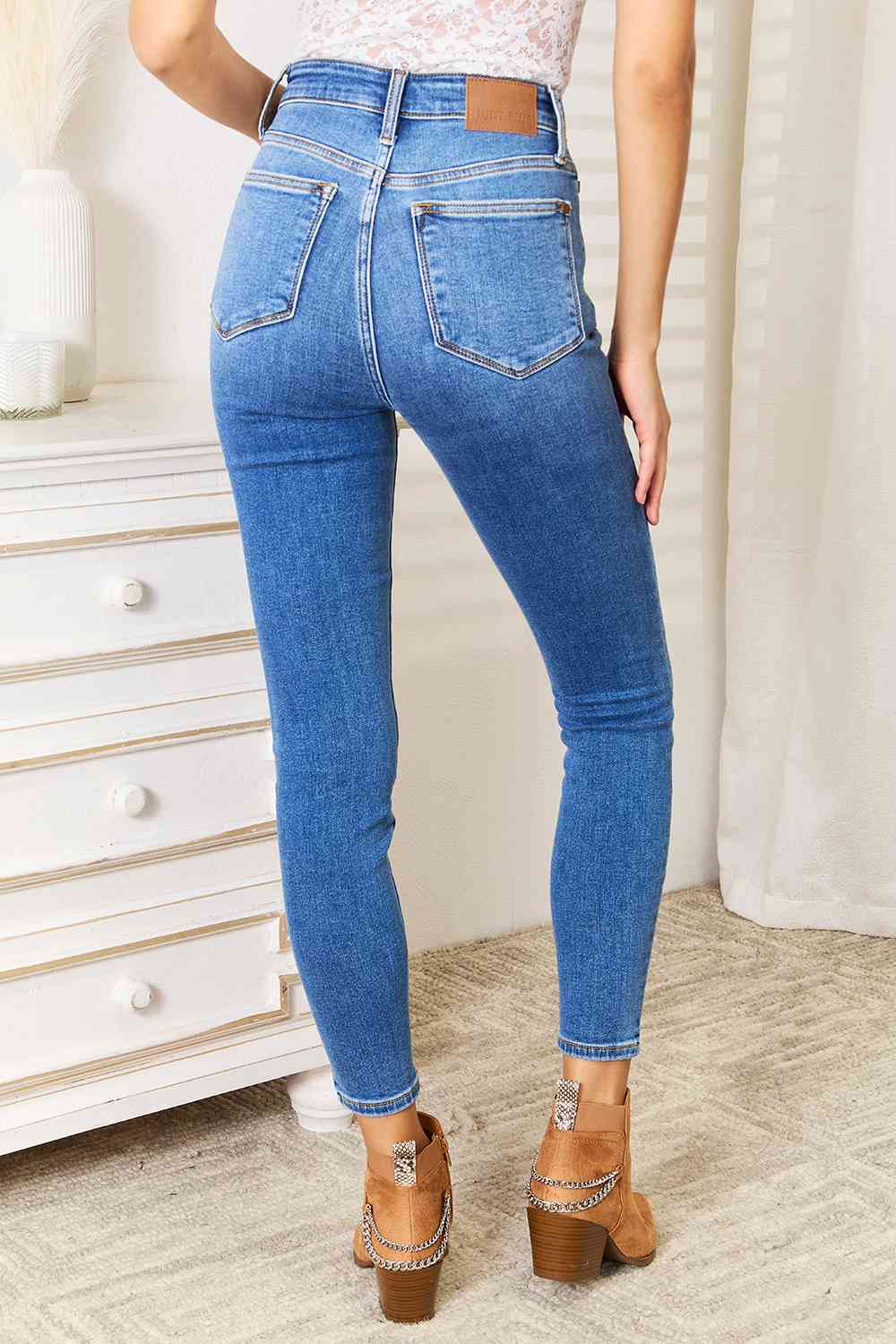 Judy Blue Full Size High Waist Skinny Jeans - LustMia