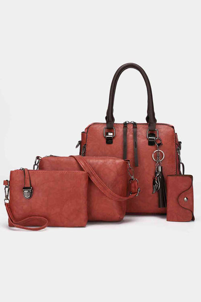 4 - Piece PU Leather Bag Set - LustMia