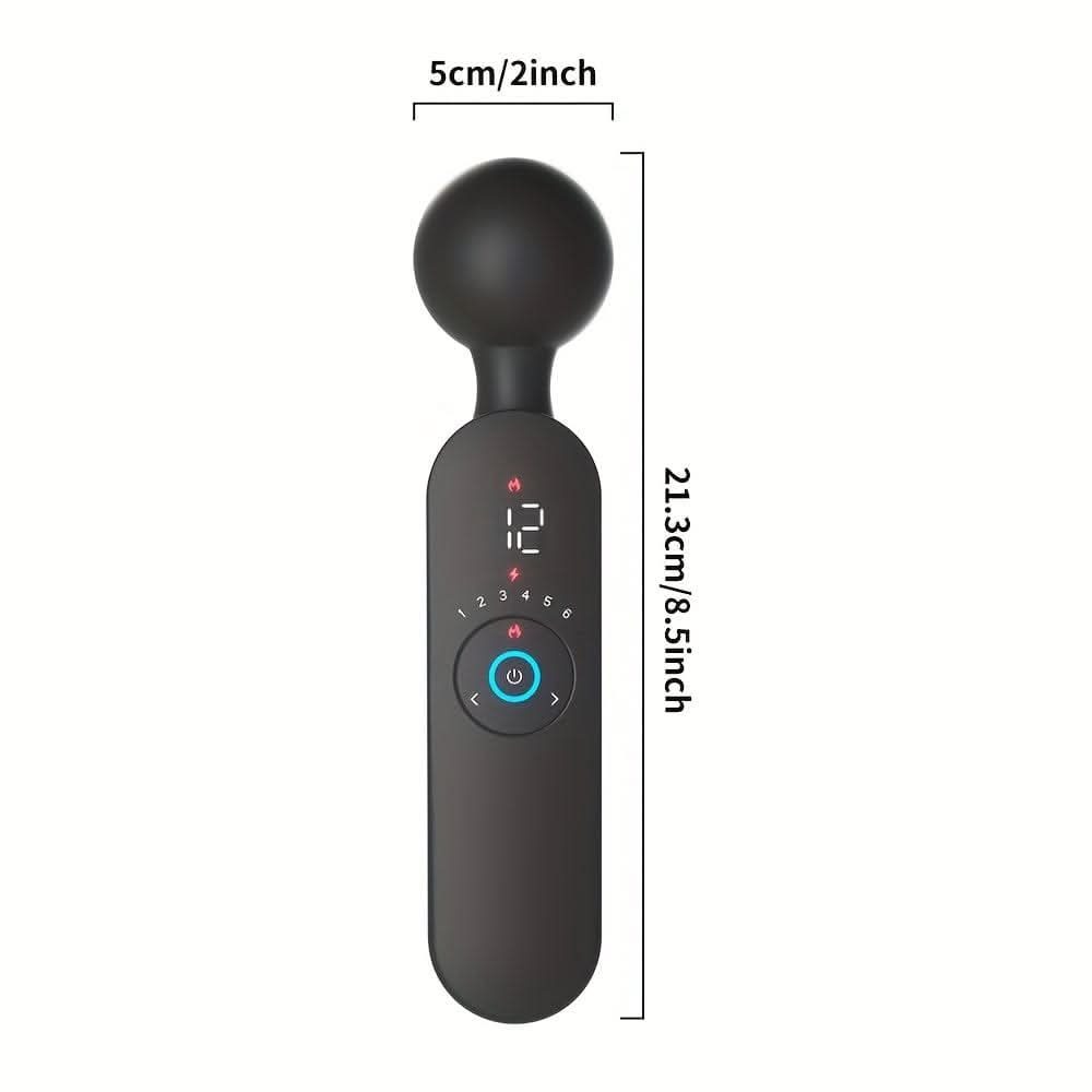 Waterproof Rechargeable G - Spot Vibrator - 12 Patterns, 6 Speeds, Clitoral Stimulation, Quiet & Compact, Auto Heating, USB Powered, Digital Display - LustMia