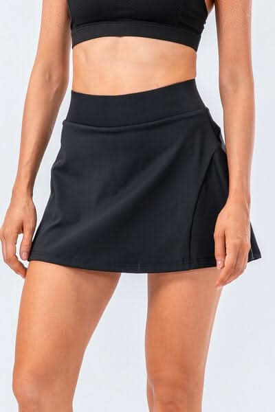 High Waist Pleated Active Skirt - LustMia