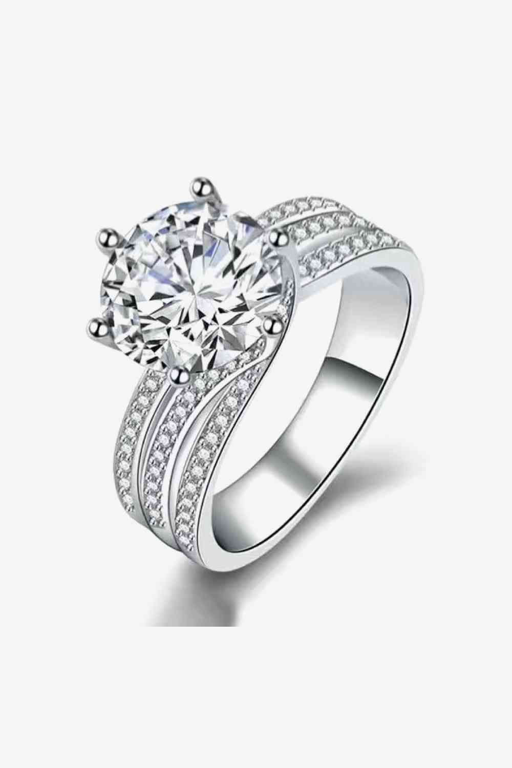 Adored 3 Carat Moissanite Three - Layer Ring - LustMia