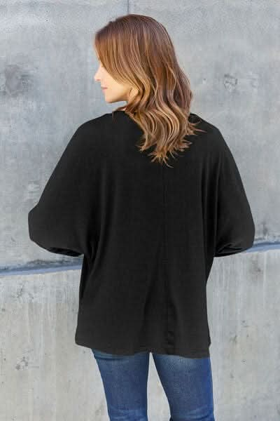 Double Take Full Size Round Neck Long Sleeve T-Shirt - LustMia