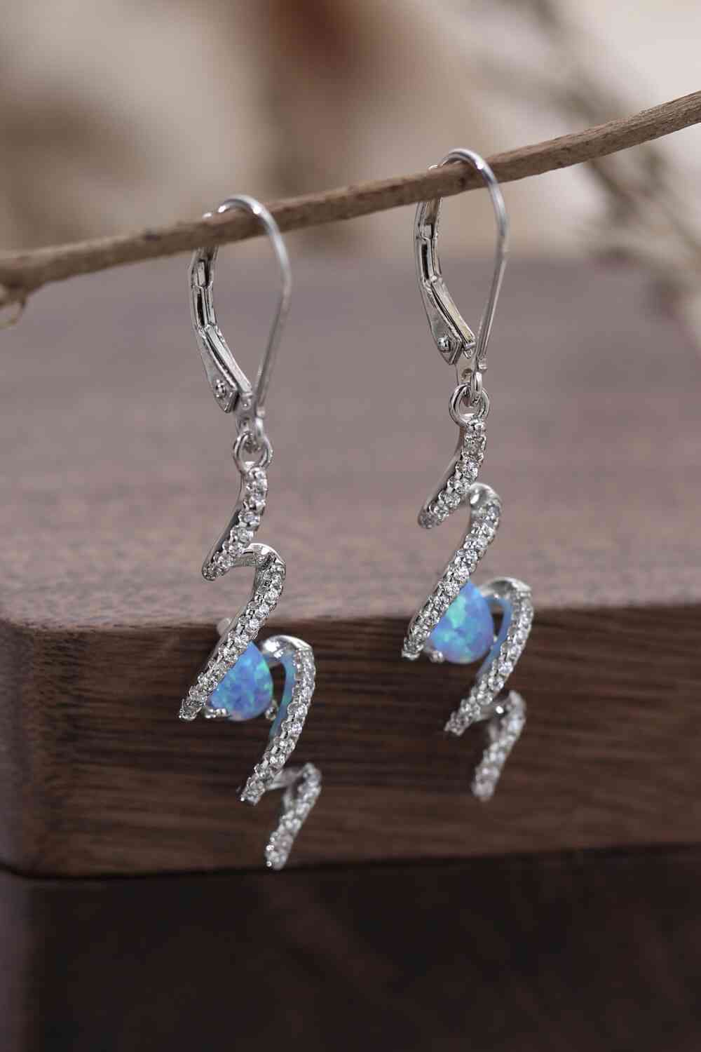 Twisted Opal Drop Earrings - LustMia