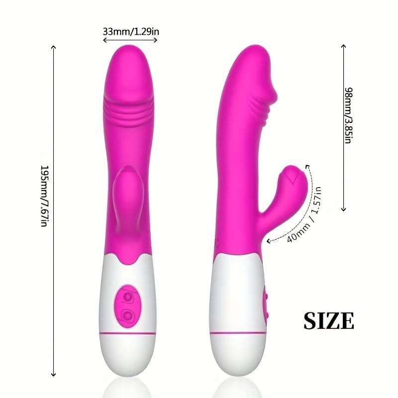 1pc AV Stick Vibrator 30 Frequencies Double Head Clitoris Vagina Masturbation Vibrator Massage Stick Sex Toy For Women - LustMia