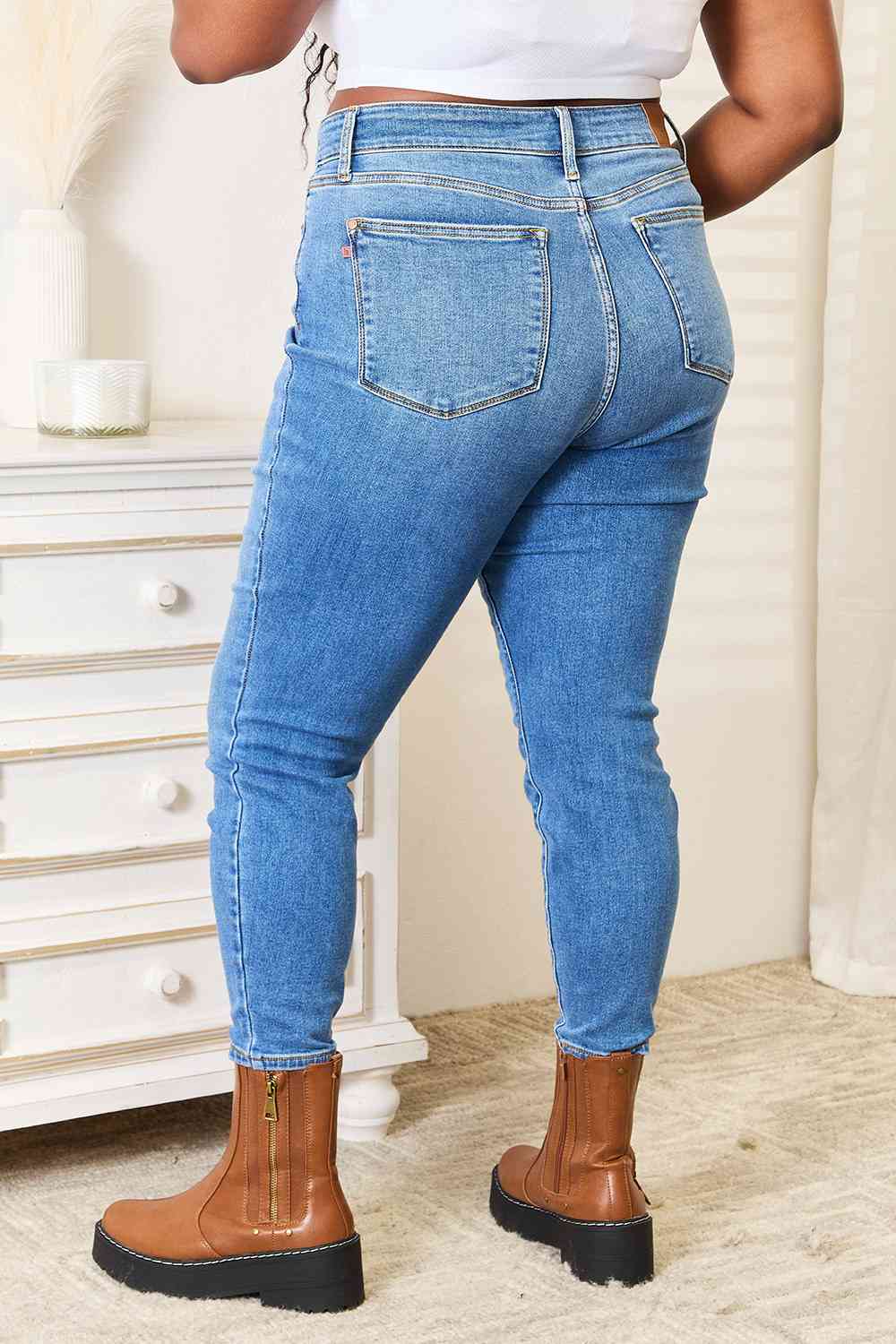 Judy Blue Full Size High Waist Skinny Jeans - LustMia