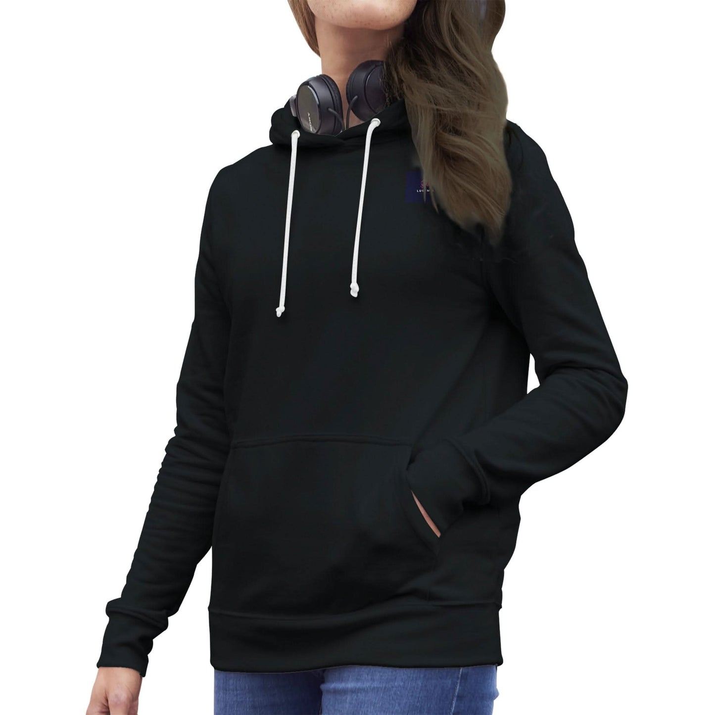 Premium Womens Pullover Hoodie Black - LustMia