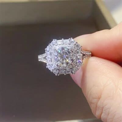 1 Carat Moissanite 925 Sterling Silver Ring - LustMia