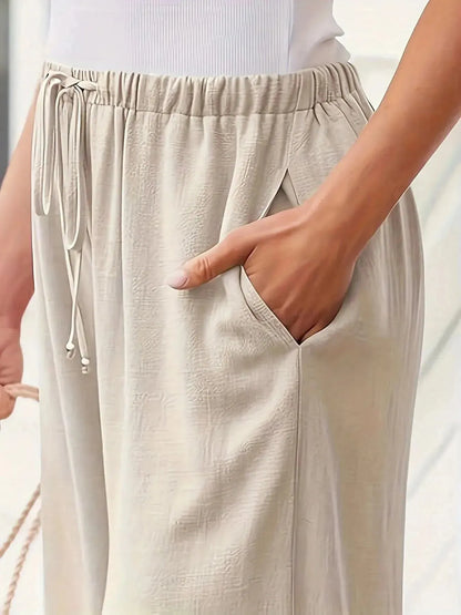 Lustmia Women’s Linen Pants – Lightweight, Breathable Summer Style
