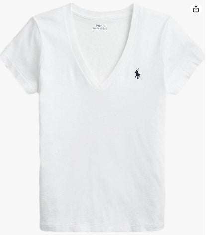 Polo RL Women's V - Neck Pony T-Shirt - LustMia