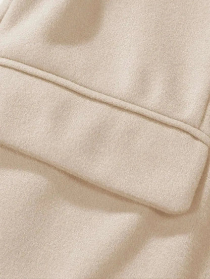 Manfinity Mode Men'S Shirt Collar Lapel Woolen Coat - LustMia