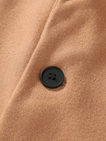 Manfinity Mode Men'S Shirt Collar Lapel Woolen Coat - LustMia