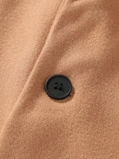 Manfinity Mode Men'S Shirt Collar Lapel Woolen Coat - LustMia