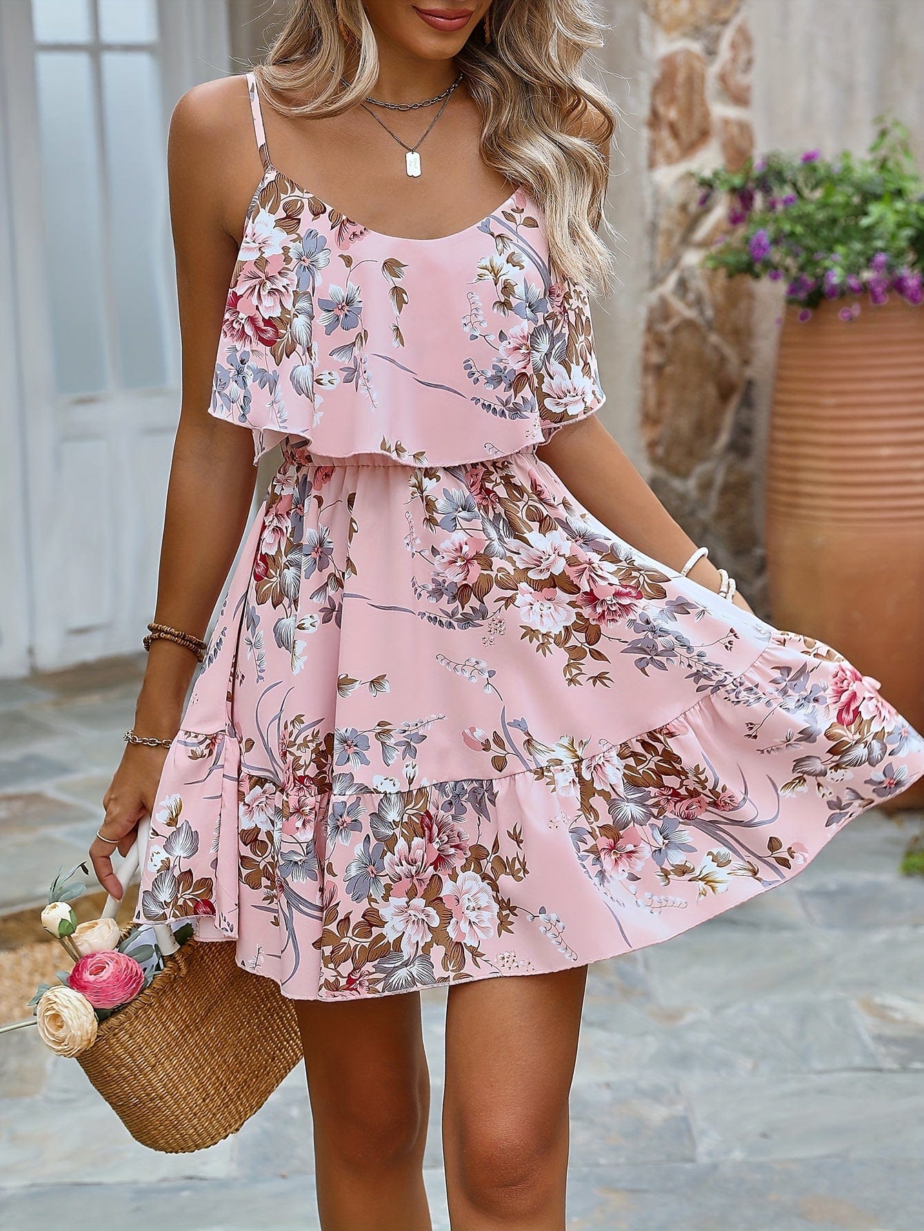 Stunning OffShoulder Floral Slingback Dress SpringSummer Casual - LustMia