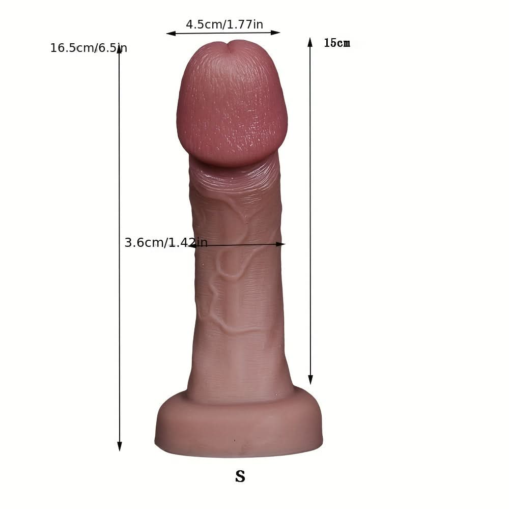 1pc Simulation Dildo For Female Pleasure, Silicone Female Sex Toy, Anal Plug Dildo Vaginal Stimulation Dildo Adult Couple Flirting Toy With Suction Cup For Handfree Play, Adult Supplies - LustMia