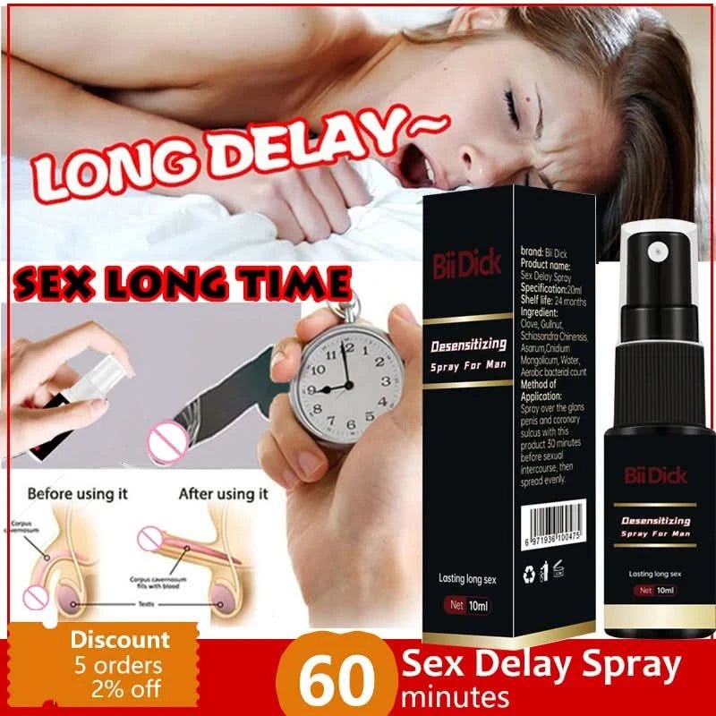 10ml Delay Spray for Men Non - Numbing Male Delay Ejaculation Sex Spray Man Prevent Premature Ejaculation Prolong 60 Minutes Sex - LustMia