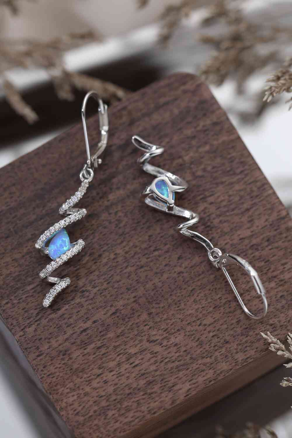 Twisted Opal Drop Earrings - LustMia