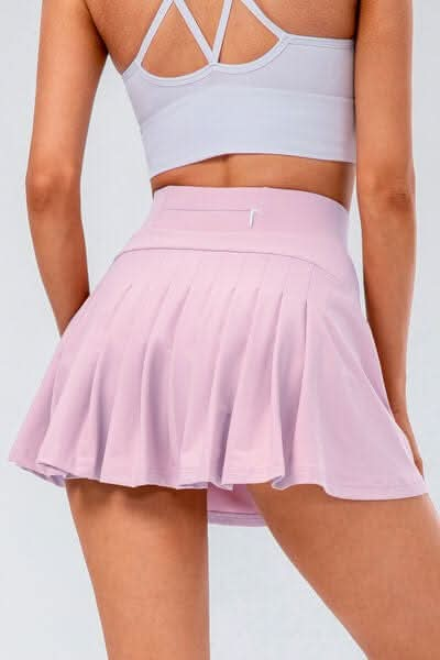 High Waist Pleated Active Skirt - LustMia