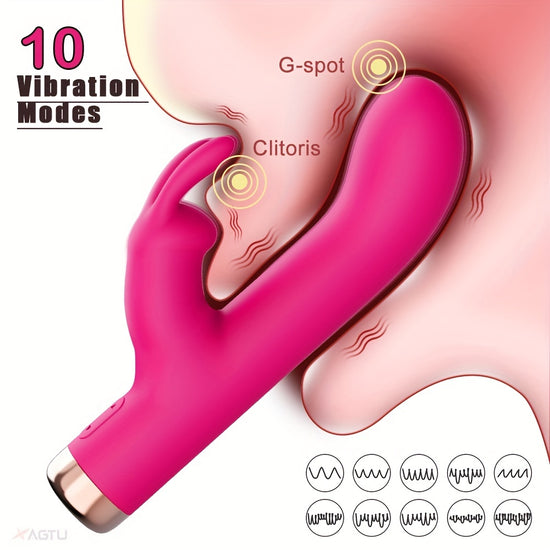 fet Waterproof Rabbit Vibrator for Women  GSpot  Clitoral Stimulation 10 Vibration Modes USB Rechargeable LatexFree  Ultimate Pleasure Personal Massager