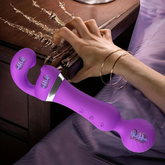 1pc Double Head G Spot Vibrators 3in1 Clitoral Nipple Stimulator Adult Sex Toy For Women Couple Double Heads AV Stick With 10 Vibration Modes Adult Sex Toy For Women And Gay Couple Or Solo Play